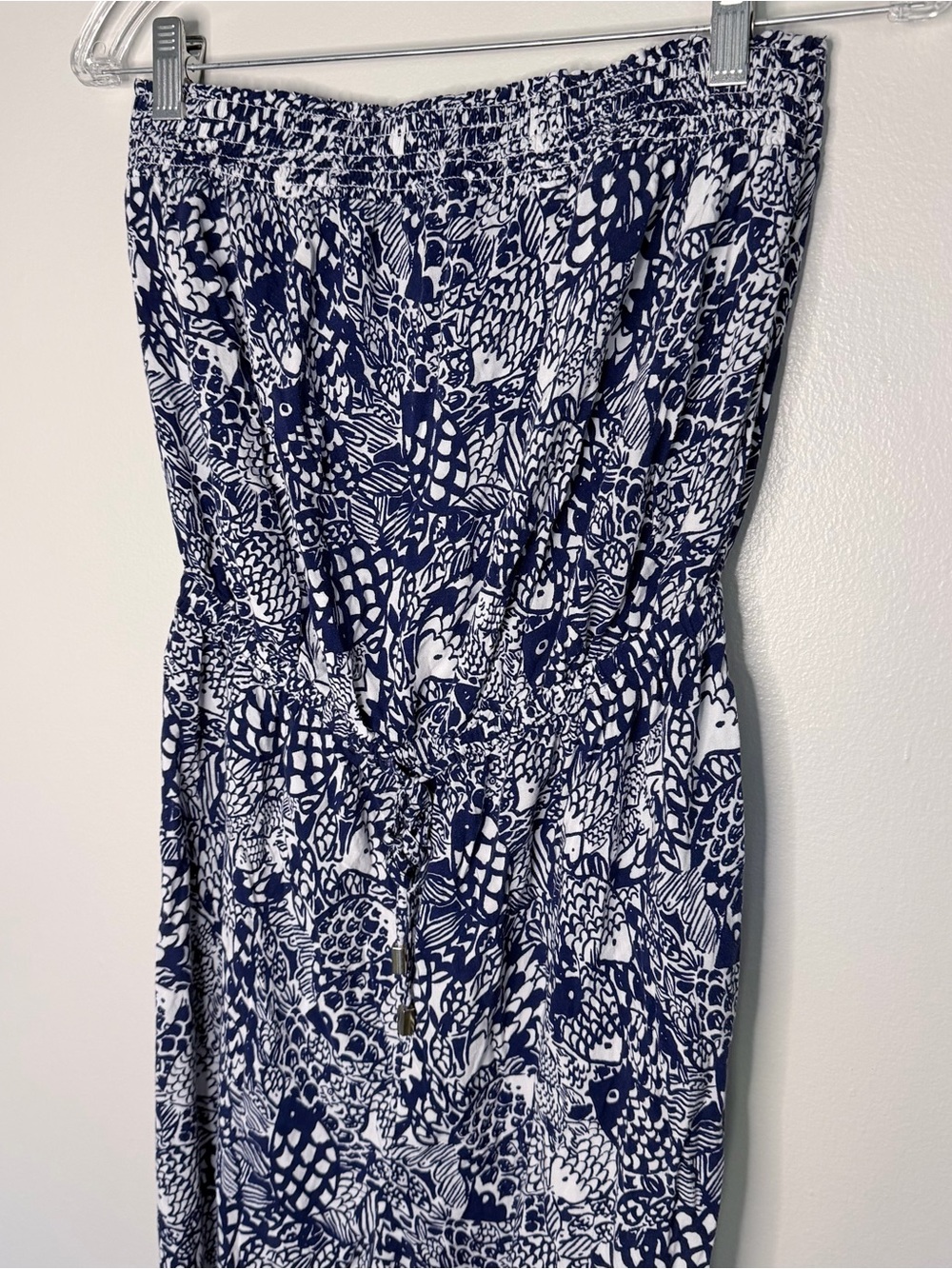 Lilly Pulitzer for Target Navy & White Printed Wide-Leg Jumpsuit Nautical - Picture 4 of 11
